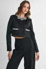 Dina Embellish Long Sleeve Top