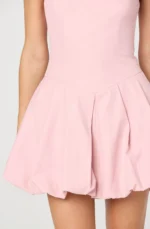 Tionna Bow Bubble Hem Mini Dress - Image 5