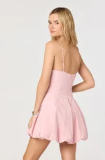 Tionna Bow Bubble Hem Mini Dress - Image 6