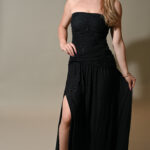 Tracy Off shoulder Side Slit Maxi Dress