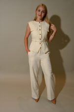 Roxie Belted Top With Epaulette - Image 4