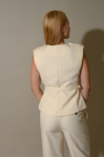 Roxie Belted Top With Epaulette - Image 2