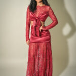 wrapped in lace maxi dress