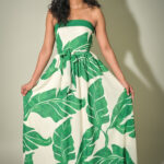 Tropical midi tube dress