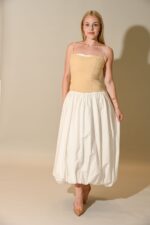 Alya Balloon Bottom Strap Maxi Dress