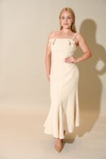 Taylor Bow strap Long Dress - Image 3