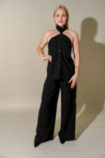 Poppy Twist Style Halter Back Pant Set - Image 2