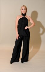 Poppy Twist Style Halter Back Pant Set