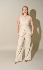 Madi Wide Leg Pant Suit With Belt
