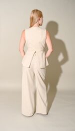 Madi Wide Leg Pant Suit With Belt - Image 5