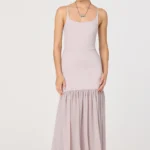 Aloyse Contrast Gathered Maxi Skirt Set