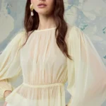 Amie Sheer Balloon Sleeve Top