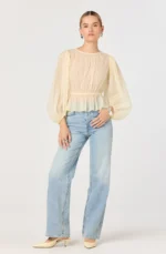 Amie Sheer Balloon Sleeve Top - Image 4