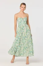 Bayley Pleated Floral Maxi Dress - Image 4