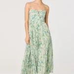 Bayley Pleated Floral Maxi Dress
