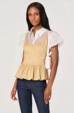 Carrington Contrast Layered Peplum Top - Image 3
