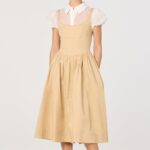 Carrington Contrast Layered Midi Dress