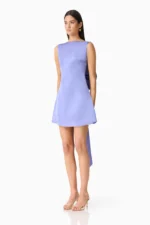 Jacinta Shift Mini Dress in Blue - Image 3