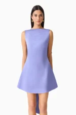 Jacinta Shift Mini Dress in Blue - Image 4