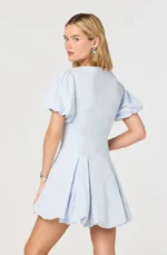 Kattie Puff Sleeve Bubble Mini Dress - Image 2