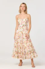 Lianna Floral Bustier Maxi Dress