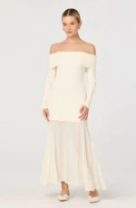 Lidia Mixed Media Maxi Dress - Image 3