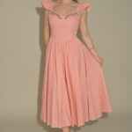 Olivia Sweetheart Cut Midi Dress