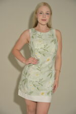 Chelsea Leaf Print Mini Dress - Image 2