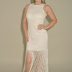 Iris Fringe Bottom Midi Dress