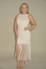 Iris Fringe Bottom Midi Dress