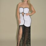 tassel tube cut out maxi dress