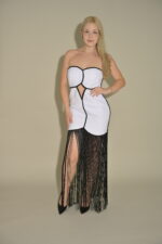 tassel tube cut out maxi dress
