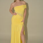 come with me one shoulder maxi