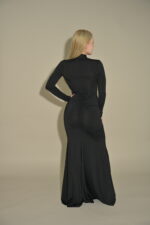Lola Long Sleeve Cut Out Front Long Dress - Image 3