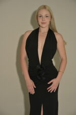halter slit front maxi dress - Image 3