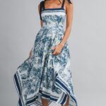 Victoria High and Low Hem Midi Dress