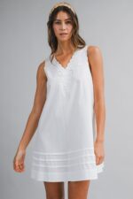 Casey Embroidery Detail Mini Dress