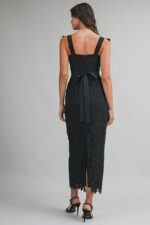 Shay Floral Detail Bow Strap Maxi Dress - Image 3