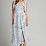 Selena Ruffle Detail Maxi Dress
