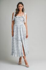 Selena Ruffle Detail Maxi Dress