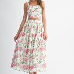 Rose Bustier Top Skirt Set