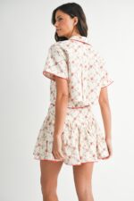 Lola Button Front Top Skirt Set - Image 3