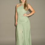 mint green tassel maxi