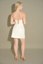 bloom tube lace back mini dress - Image 2