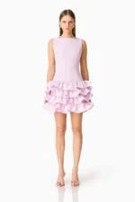 Saphine Ruffle Mini Dress - Image 2