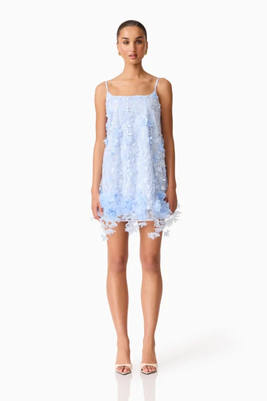 Rina Embellished Shift Mini Dress by Elliatt