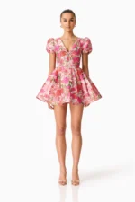Floralie Short Sleeve Mini Dress