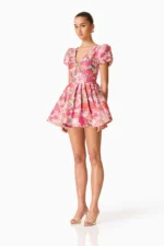 Floralie Short Sleeve Mini Dress - Image 2