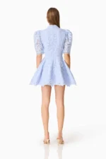 Lacy Puff Sleeve Mini Dress - Image 2