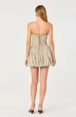 Chasity Houndstooth Bustier Top And Skirt Set - Image 2